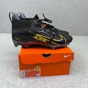 Nike Alpha Menace Elite 4 Mens Size 12 Football Cleats Saquon Barkley Black NIB